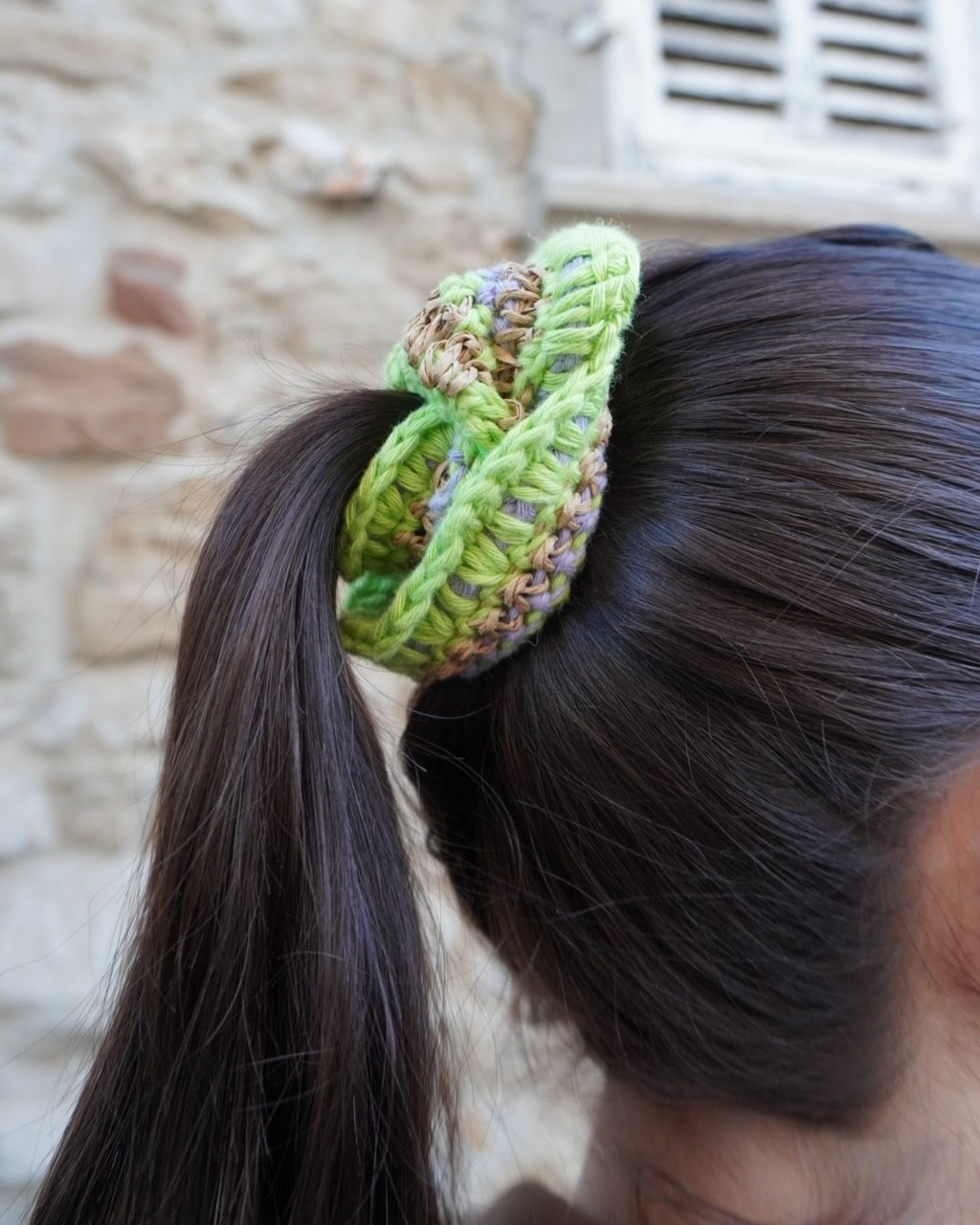 Chouchou vert et violet