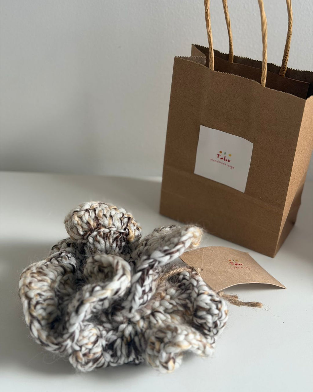 Chouchou beige et marron