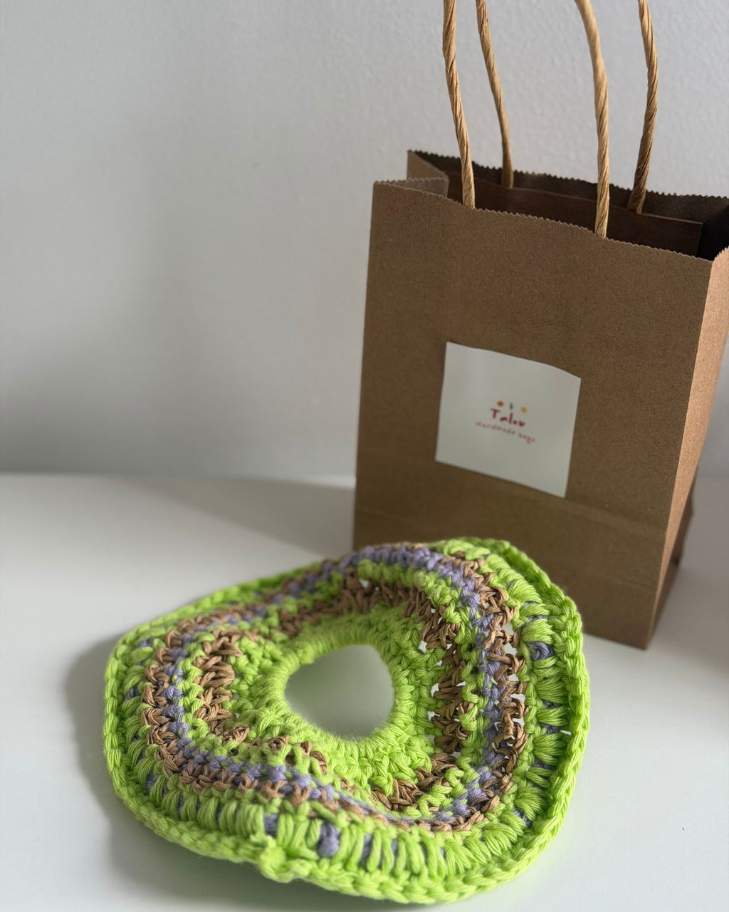 Chouchou vert et violet
