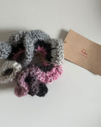 Chouchou rose et gris