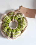 Chouchou vert et blanc