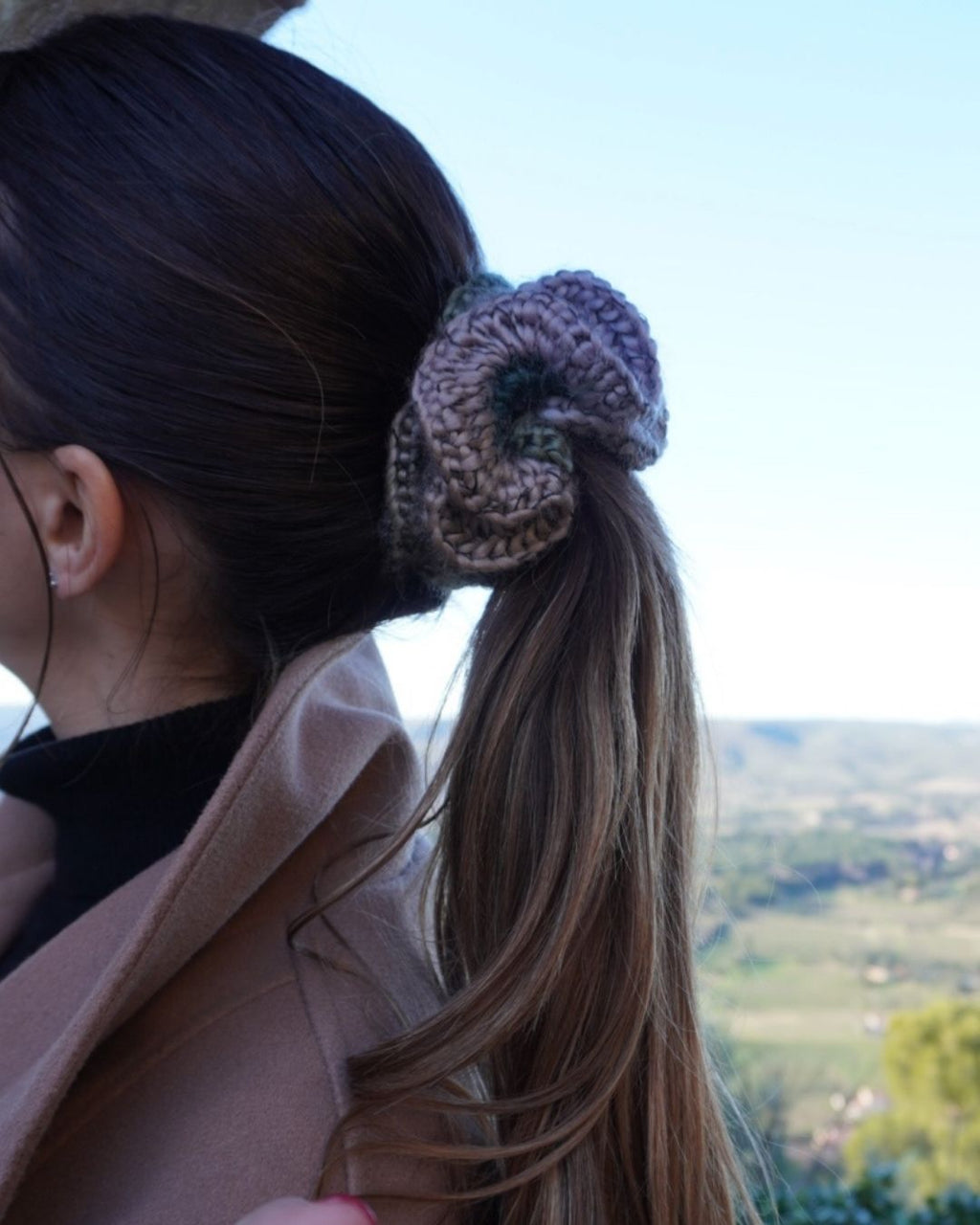 Chouchou vert et beige