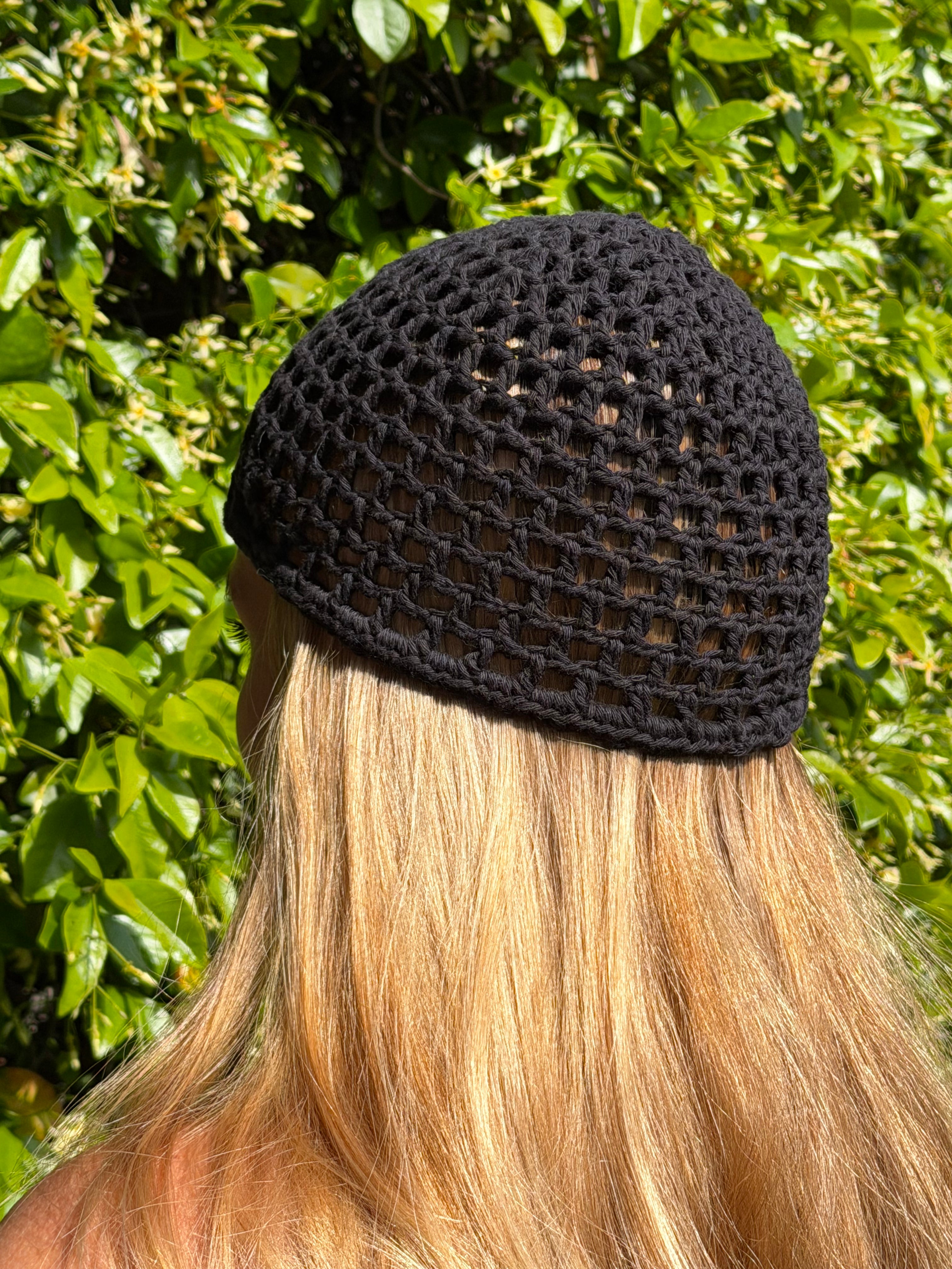 Bonnet crochet noir